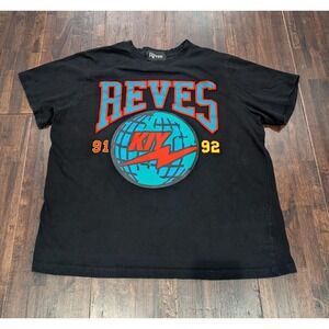 Reves KIY '91 '92 Members‎ Only Short Sleeve 2XL Black T-Shirt Streetwear Boxy